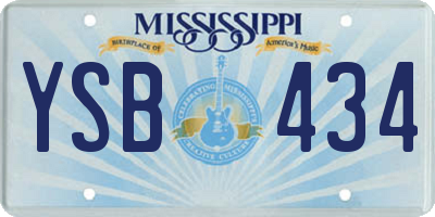 MS license plate YSB434