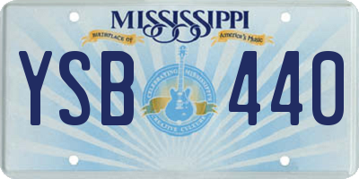 MS license plate YSB440