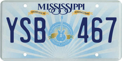 MS license plate YSB467