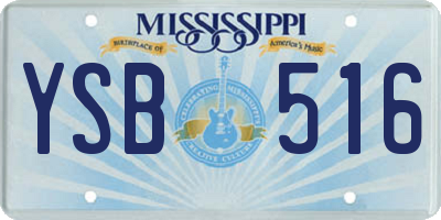 MS license plate YSB516