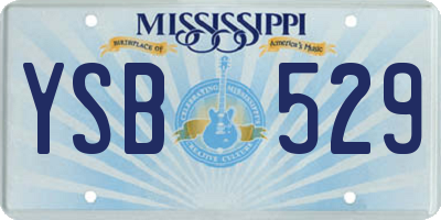 MS license plate YSB529