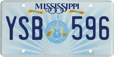 MS license plate YSB596