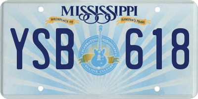 MS license plate YSB618