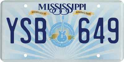 MS license plate YSB649