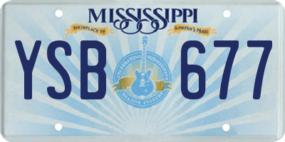 MS license plate YSB677