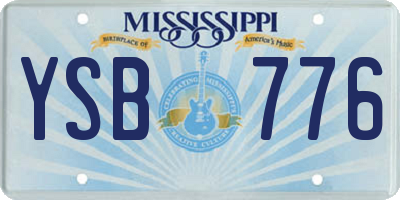 MS license plate YSB776