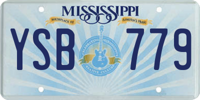 MS license plate YSB779