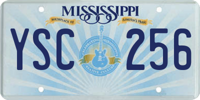MS license plate YSC256
