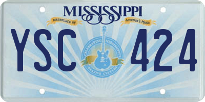 MS license plate YSC424