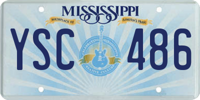 MS license plate YSC486