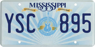 MS license plate YSC895