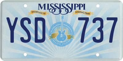 MS license plate YSD737