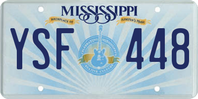 MS license plate YSF448