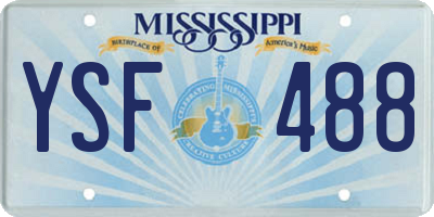 MS license plate YSF488