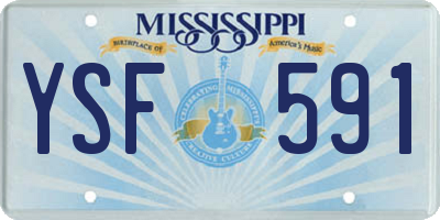MS license plate YSF591