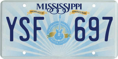 MS license plate YSF697