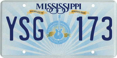 MS license plate YSG173