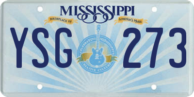 MS license plate YSG273