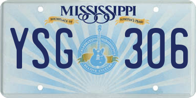 MS license plate YSG306