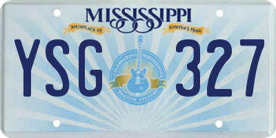 MS license plate YSG327