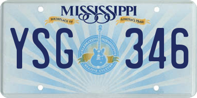 MS license plate YSG346