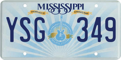 MS license plate YSG349