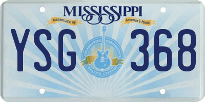 MS license plate YSG368