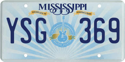 MS license plate YSG369