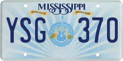 MS license plate YSG370