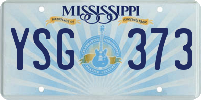 MS license plate YSG373