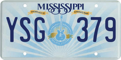 MS license plate YSG379