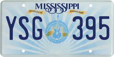 MS license plate YSG395