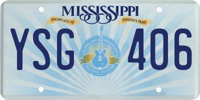 MS license plate YSG406