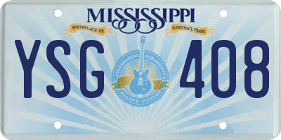 MS license plate YSG408