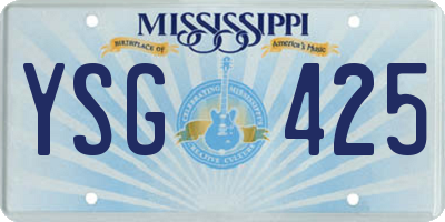 MS license plate YSG425