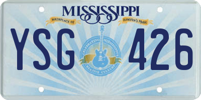 MS license plate YSG426