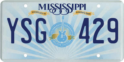 MS license plate YSG429