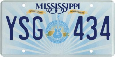 MS license plate YSG434