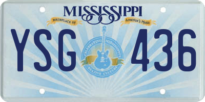 MS license plate YSG436