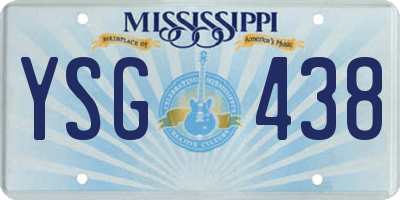 MS license plate YSG438