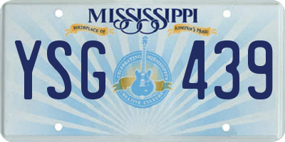 MS license plate YSG439