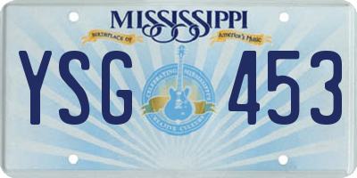 MS license plate YSG453