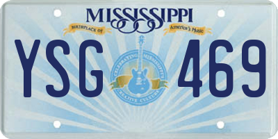 MS license plate YSG469