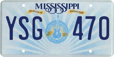 MS license plate YSG470