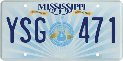 MS license plate YSG471