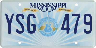 MS license plate YSG479