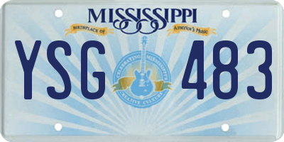 MS license plate YSG483