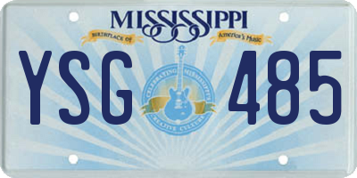 MS license plate YSG485