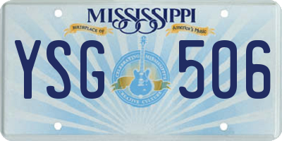 MS license plate YSG506