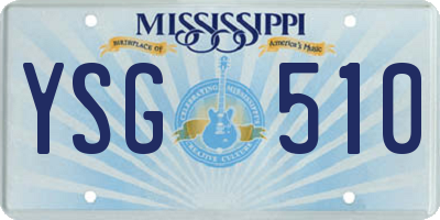 MS license plate YSG510